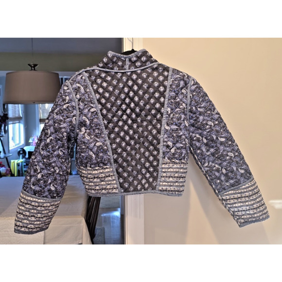 Mango Reversible Multi-Color Floral Long Sleeve Quilted Jacket TikTok Trendy SM - Picture 5 of 12
